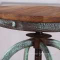 Công nghiệp đồ cổ bar stools gỗ kim loại đầu